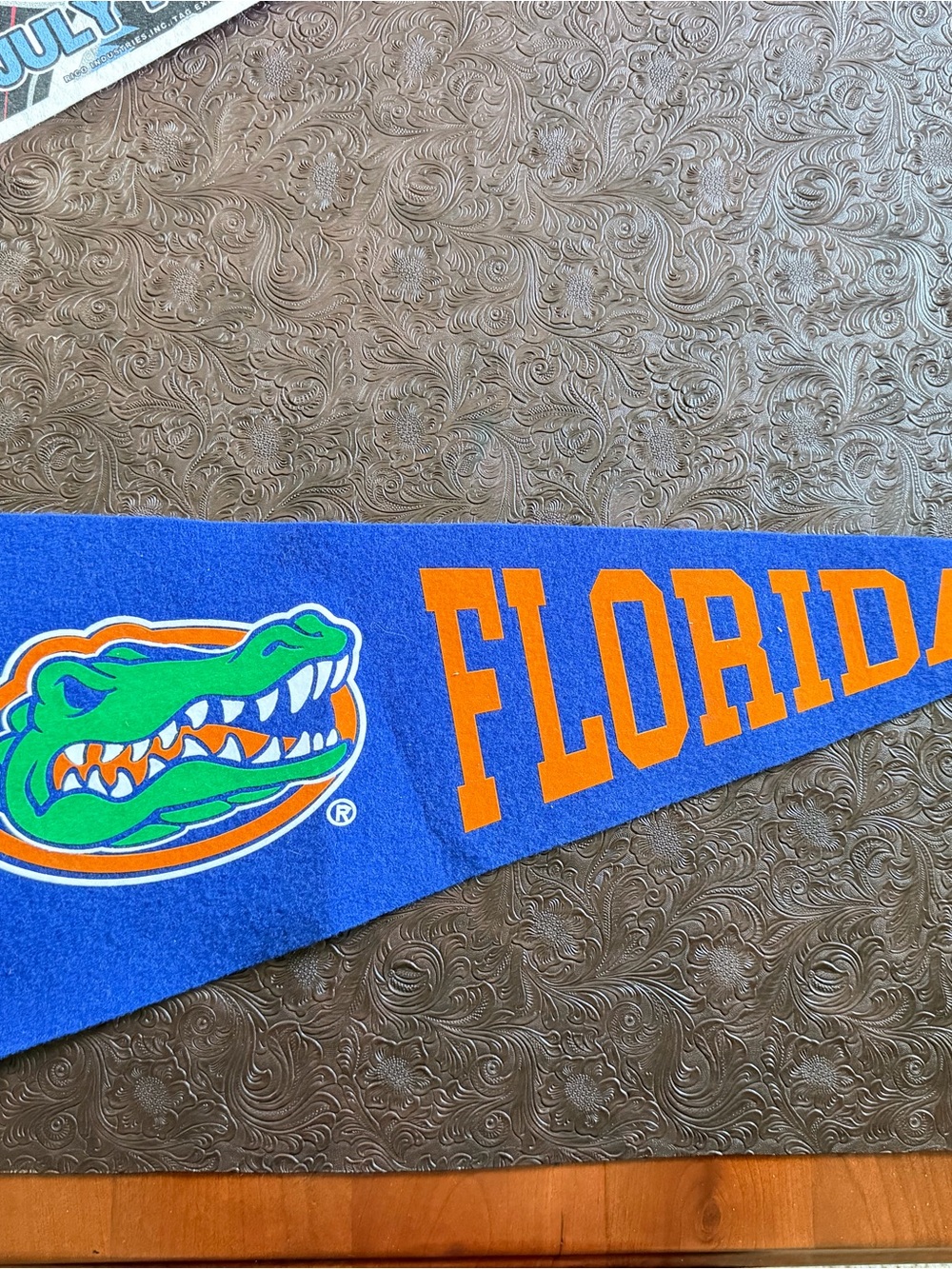 Florida Gators Blue and Orange Felt Pennant - Team Logo